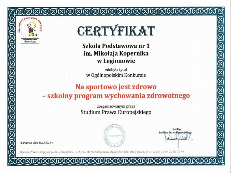 Więcej o: Na sportowo jest zdrowo - szkolny program wychowania zdrowotnego